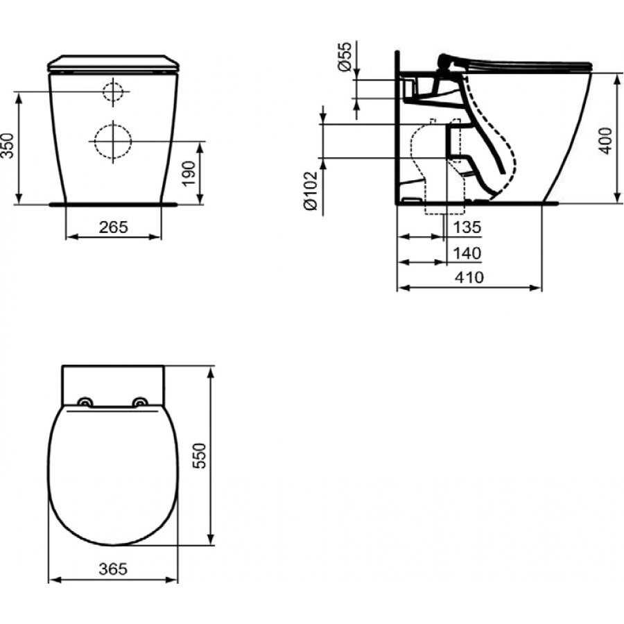 Высота унитаза с бачком от пола: стандарт, какой должна быть стандартная напольная сантехника с высокой чашей и низкая до 70 см
