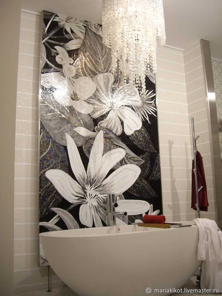 Панно из плитки в ванную: 185+ (фото) идей на стену