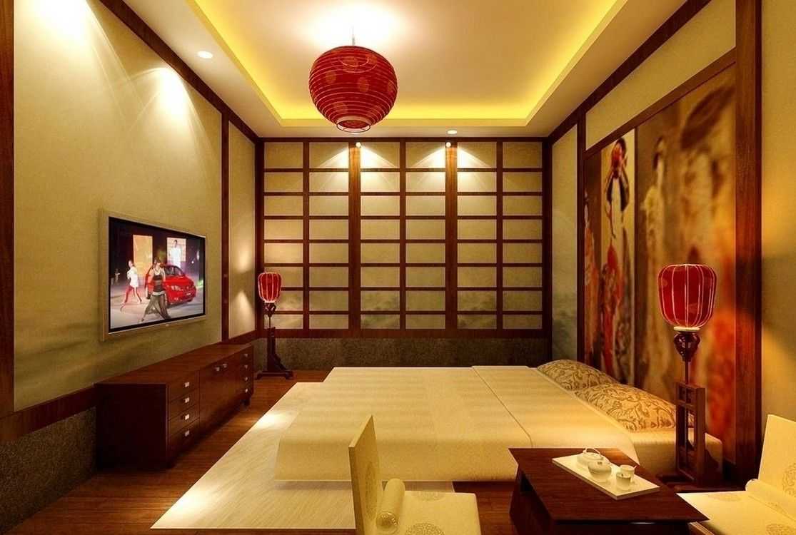 Гостиная в японском стиле — 50 фото интерьеров
