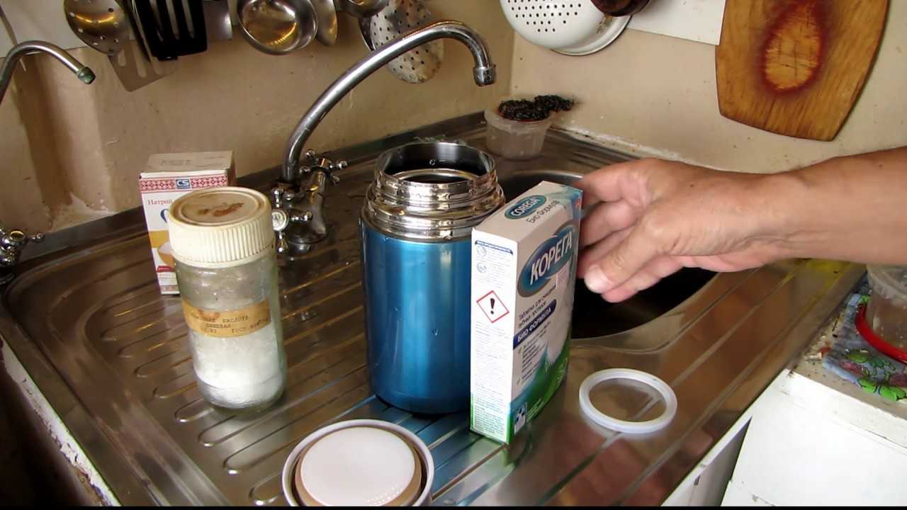 Как почистить термос от чайного налета внутри: не испортив его?