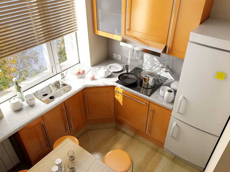 Дизайн кухни 5 кв м: планировка с холодильником, малогабаритный .