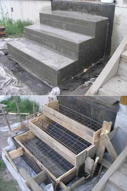 Ступеньки для крыльца из бетона своими руками: материалы и последовательность работ