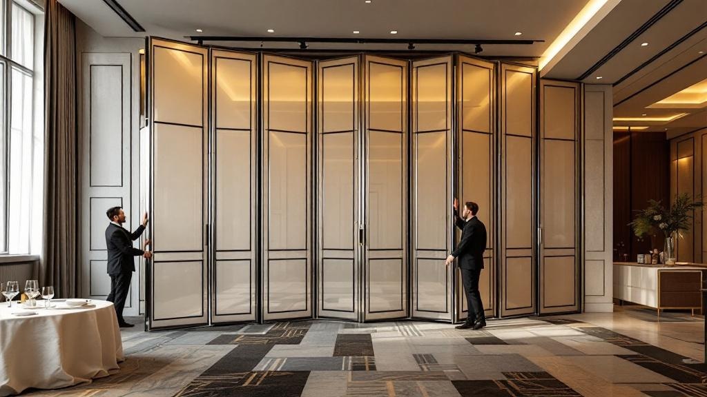 Раздвижные перегородки: конструкция, виды и применение