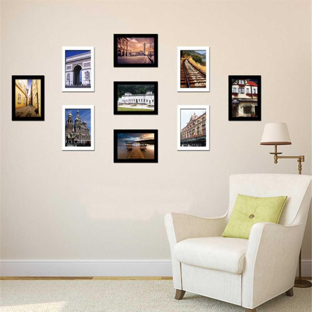 Как оформить фотографии на стене – 30 фото в интерьере