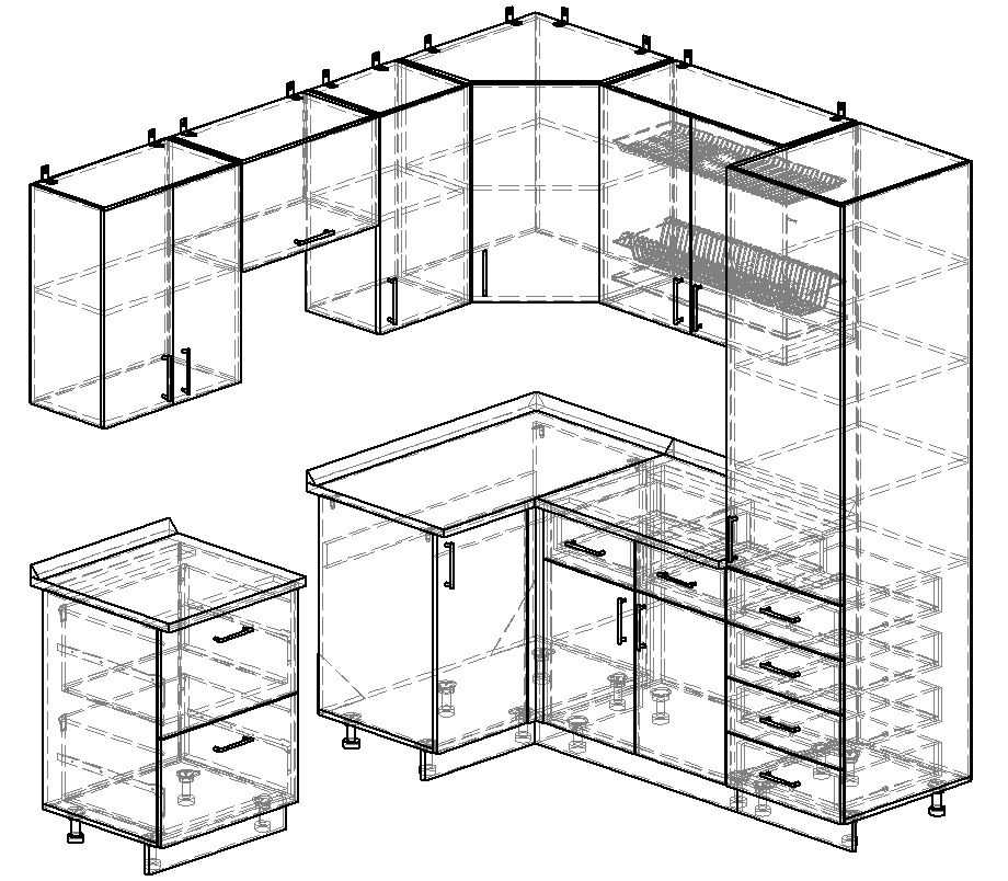 Какой бывает мебель модульная в кухню, модульные конструкции