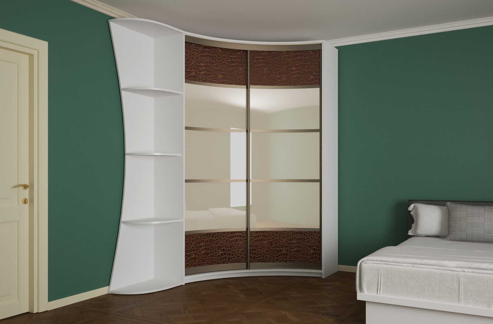 Угловой шкаф в спальню, фото в интерьере, преимущества мебели