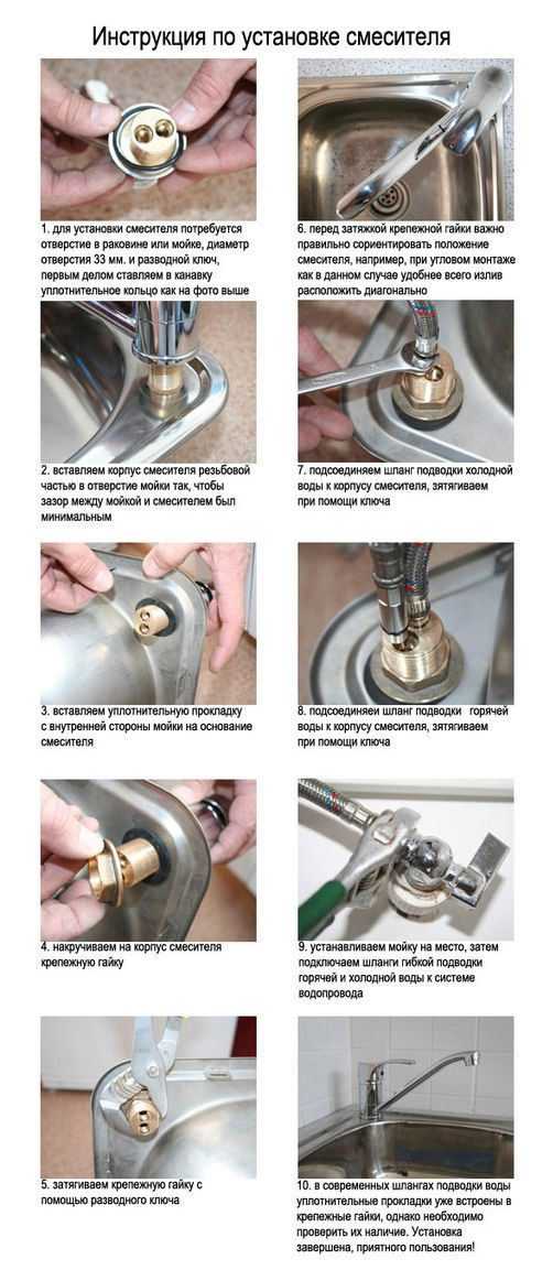 Установка смесителя на кухне: выбор подводки, монтаж в столешницу и с краном для питьевой воды
