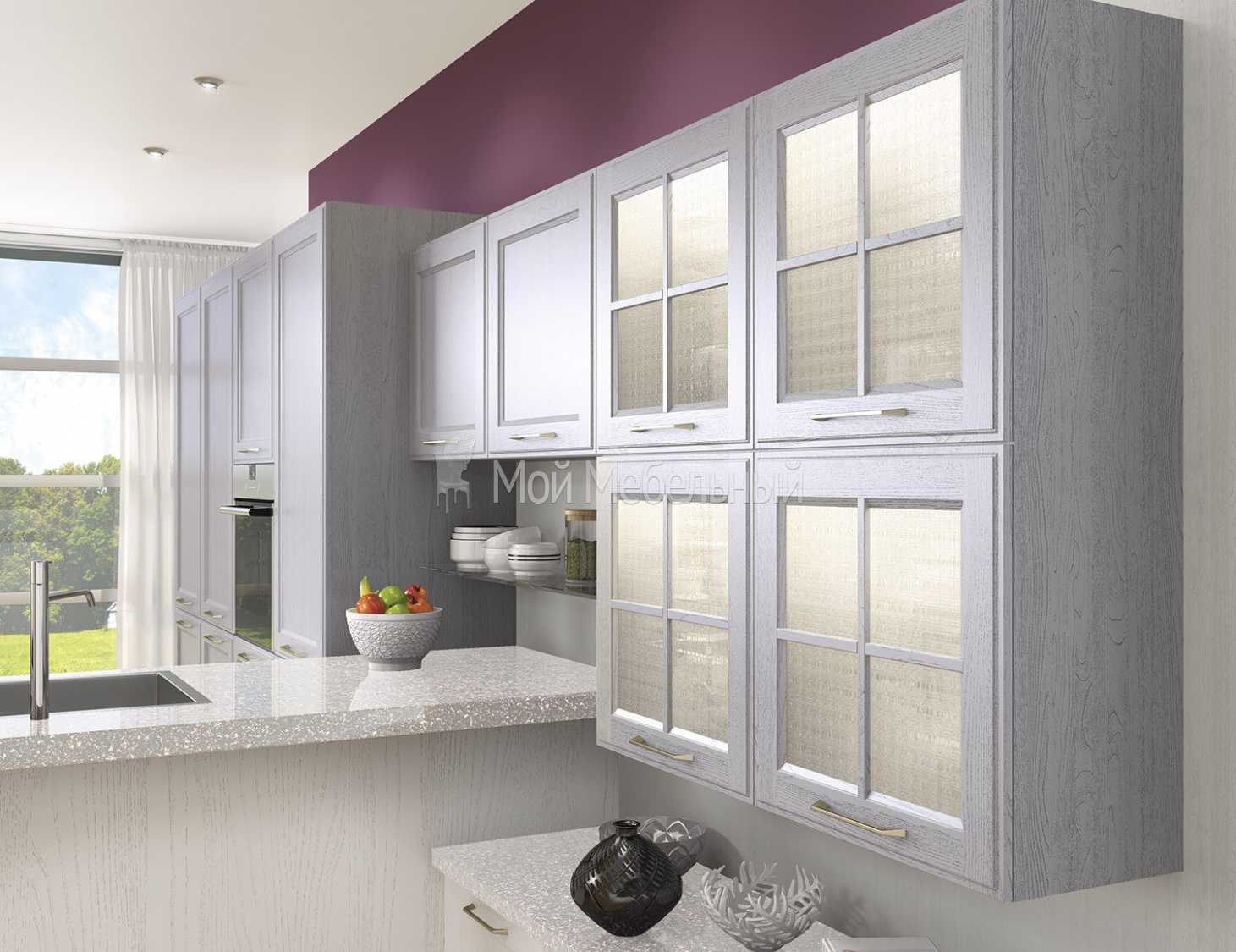Кухня со стеклянными фасадами (27 фото) - виды и варианты дизайна