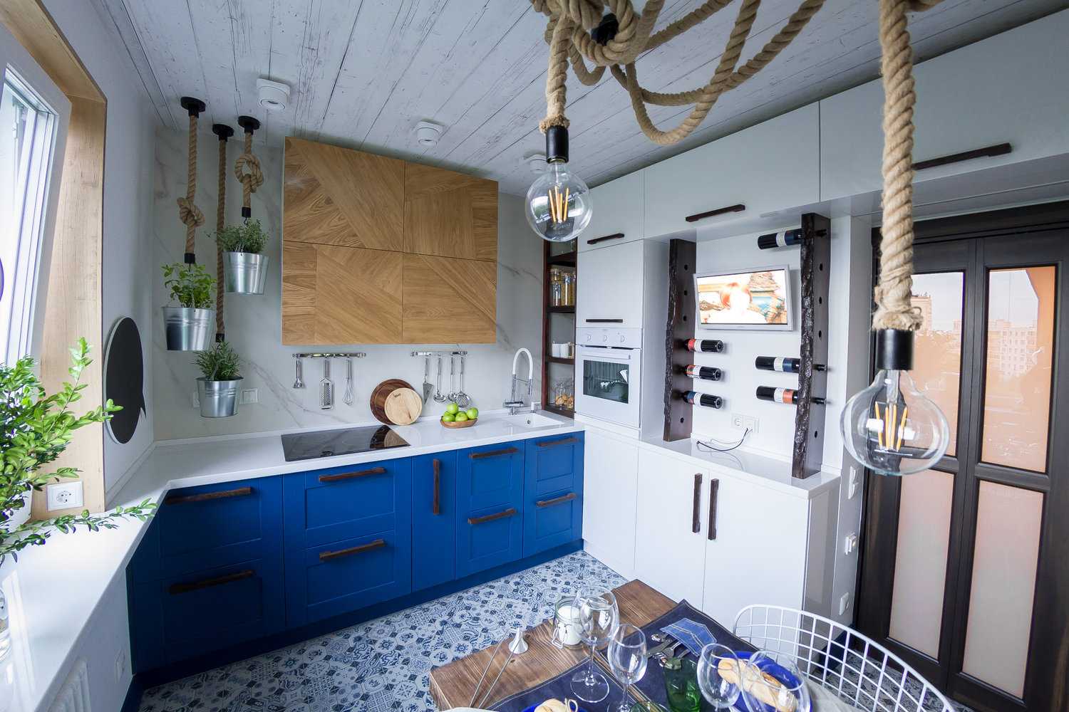 Кухня в морском стиле: более 100 фото, лучшие дизайнерские решения