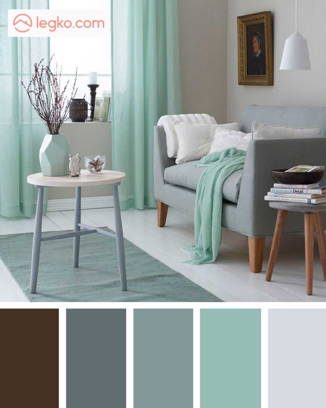 Мятный фон, сочетание мятного цвета с другими цветами в интерьере кухни, гостиной и спальни
 - 22 фото