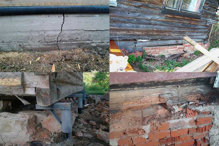 Правила ремонта фундамента деревянного частного дома