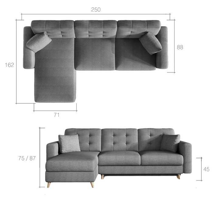 Угловой диван: размеры разных моделей и советы по выбору