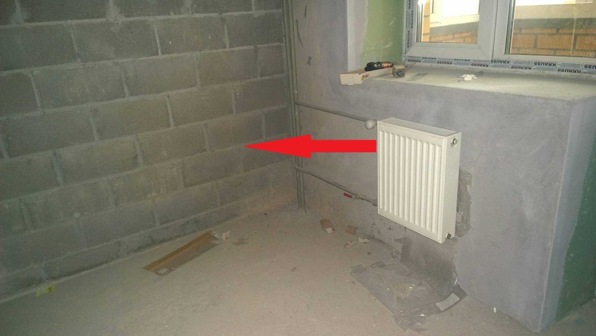 Перенос радиатора отопления на другую стену — офремонт