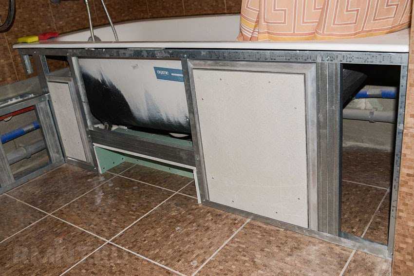 Как сделать экран под ванну из плитки