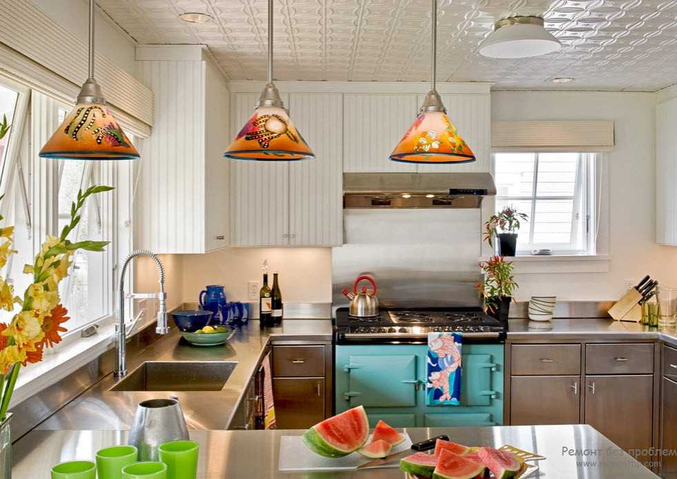 Люстра для кухни: разновидности, выбора стиля и цвета, реальные фото примеры
