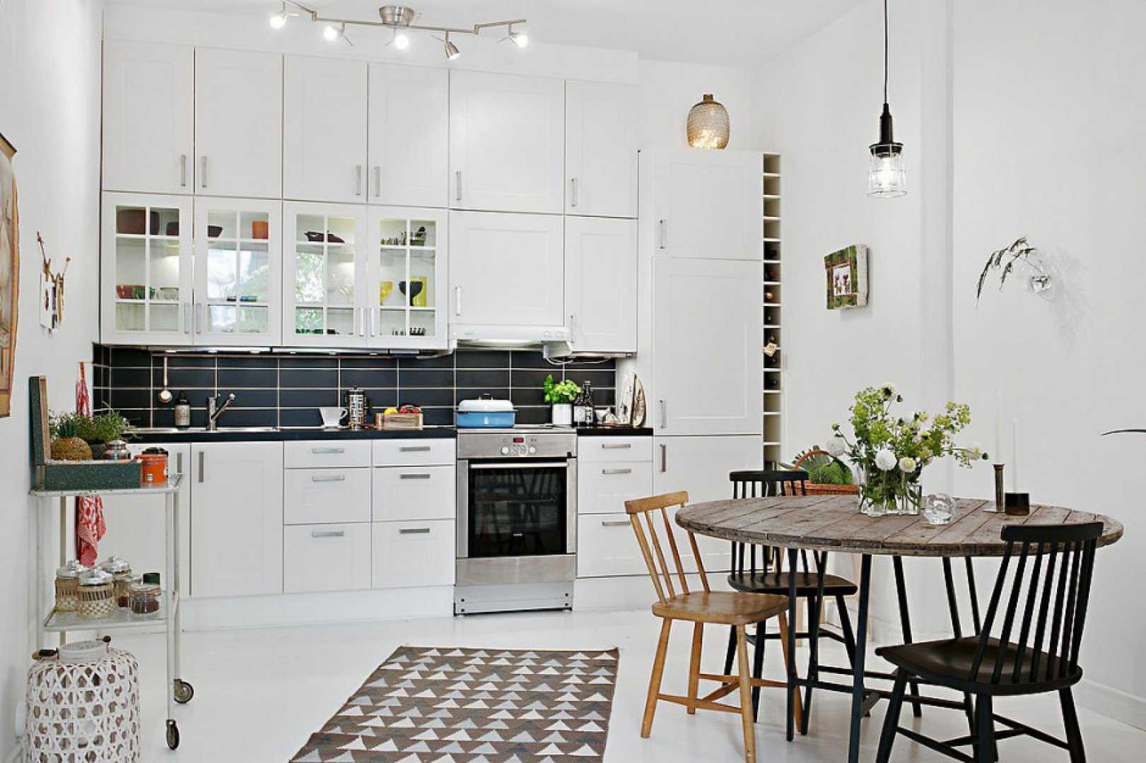 Кухня-гостиная в скандинавском стиле: фото интерьер