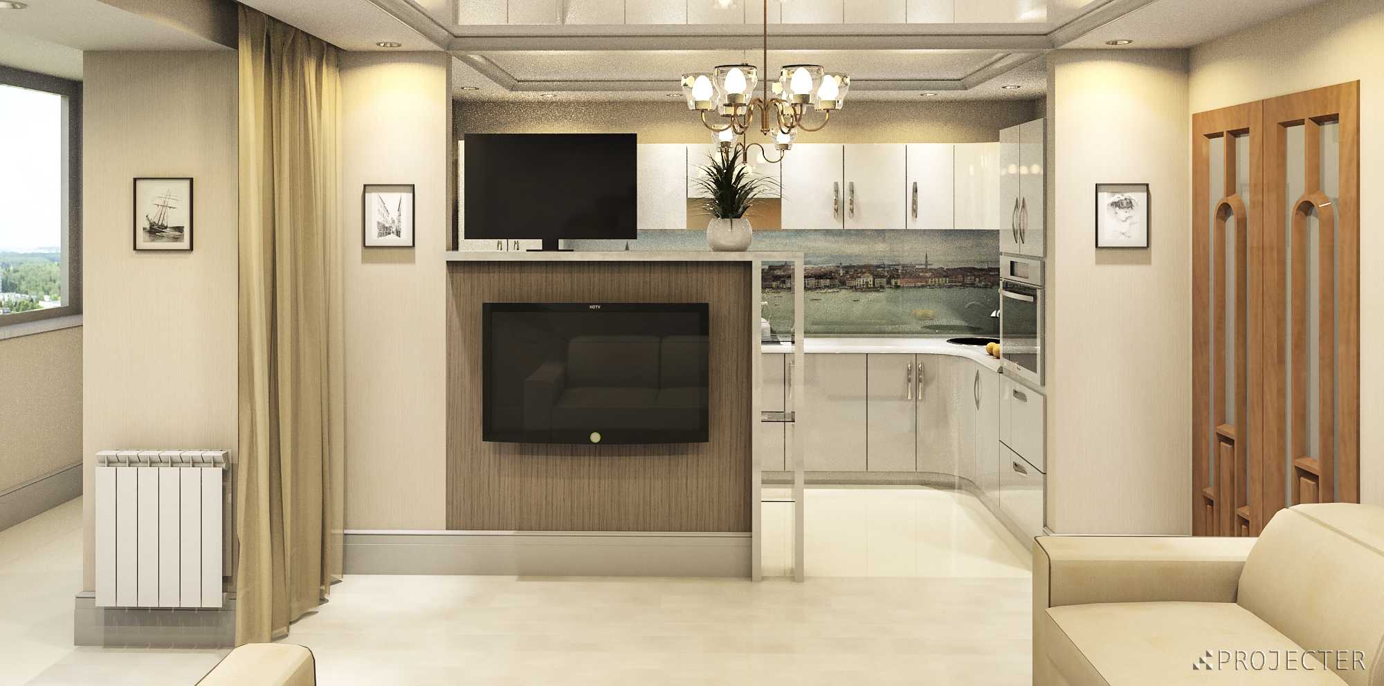 Кухня в коридоре: как правильно перенести и оформить, полезные приёмы для создания комфортного пространства - 25 фото