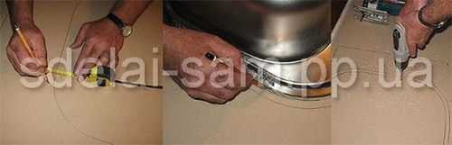 Как врезать мойку в столешницу, установка раковины, как вырезать отверстие под мойку в столешнице