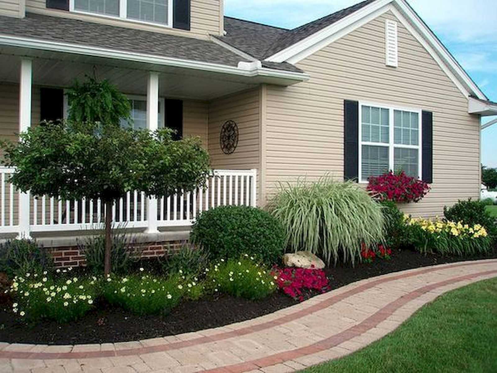 Как посадить цветы возле дома красиво фото