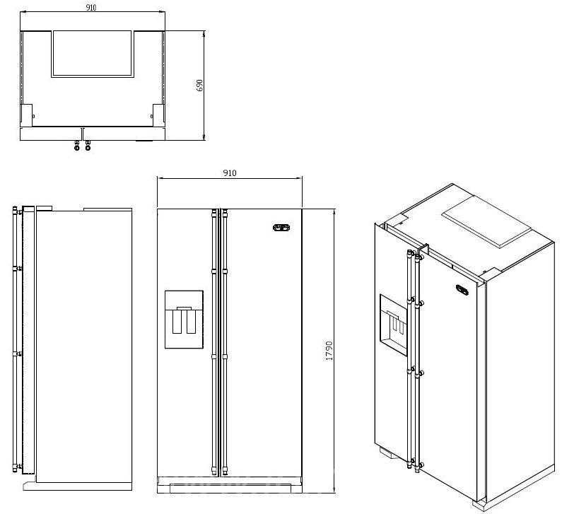 Встраиваемый холодильник - размеры шкафа и установка
