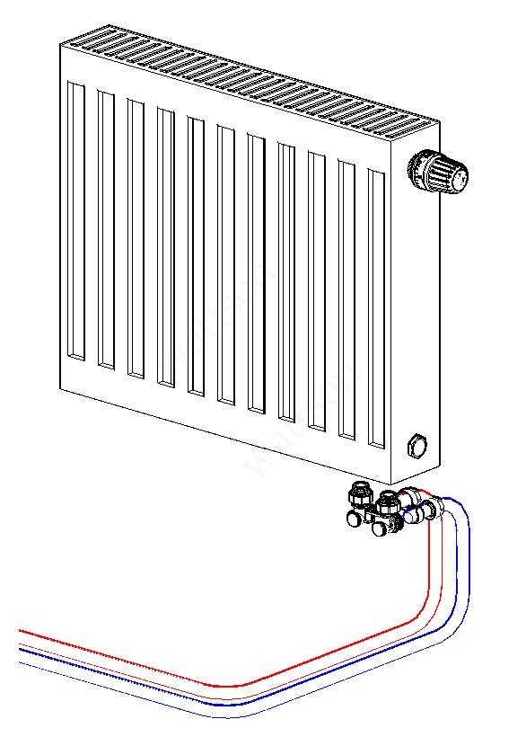 Нижнее подключение радиаторов отопления — варианты, схемы, инструкции по монтажу