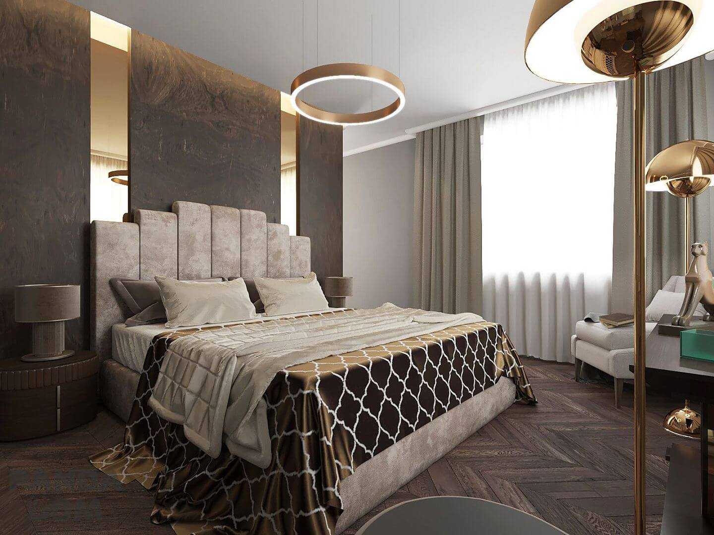 Спальня в стиле арт деко: интерьер - 22 фото