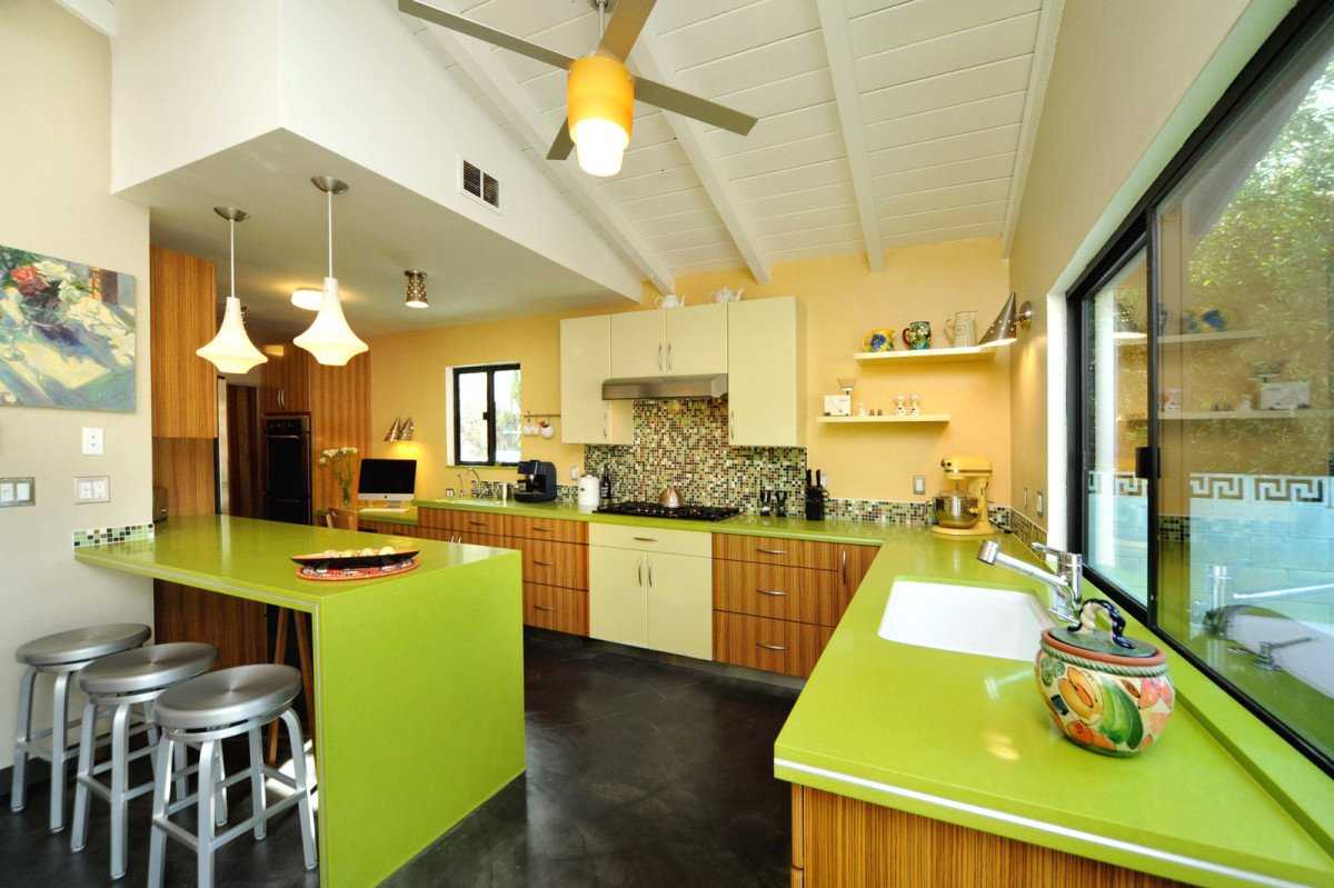 Кухня в зеленых тонах: стилизация, особенности, дизайн и интерьер с фото