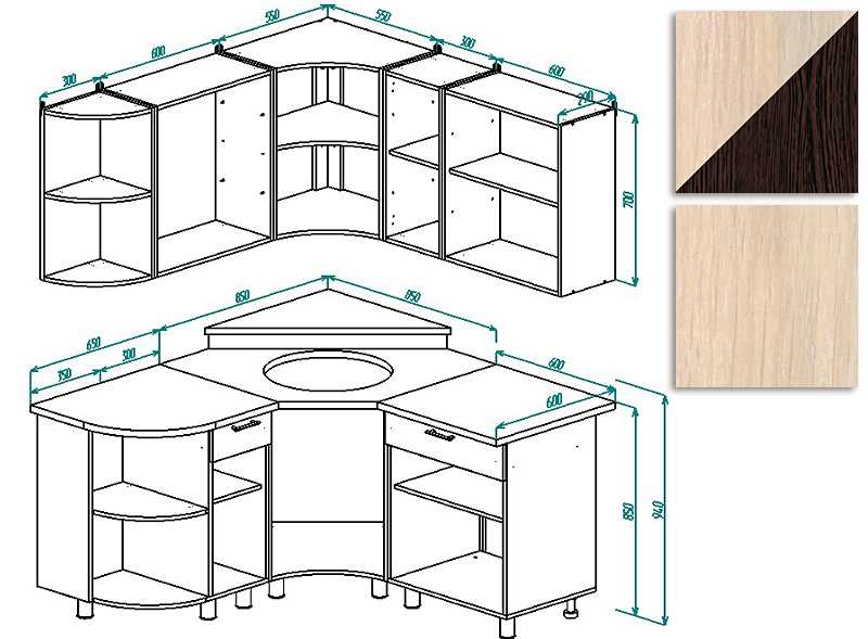 Дизайн модульных кухонь — как выбрать гарнитур, материала, советы дизайнеров