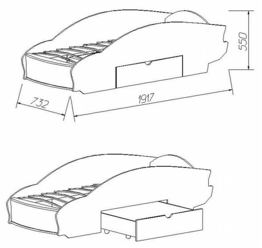 Кровать-машина - стильные идеи для детей от 1,5 до 12 лет