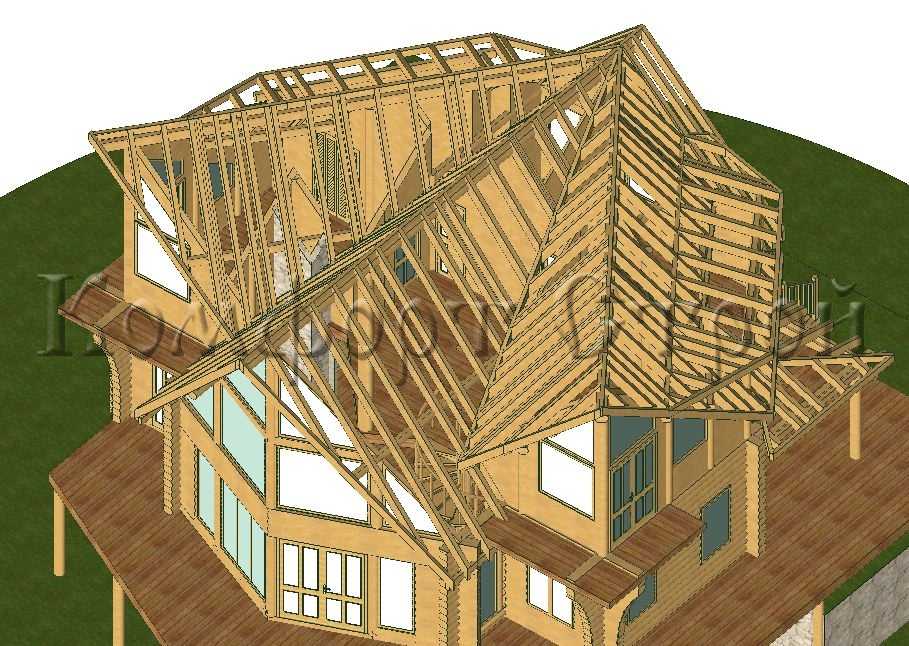 Многощипцовая крыша: стропильная система - схемы и чертежи